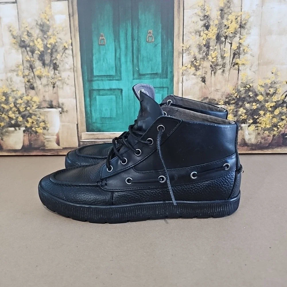Polo by ralph Lauren leather hi top Lace Up Men's shoes Size 11 D